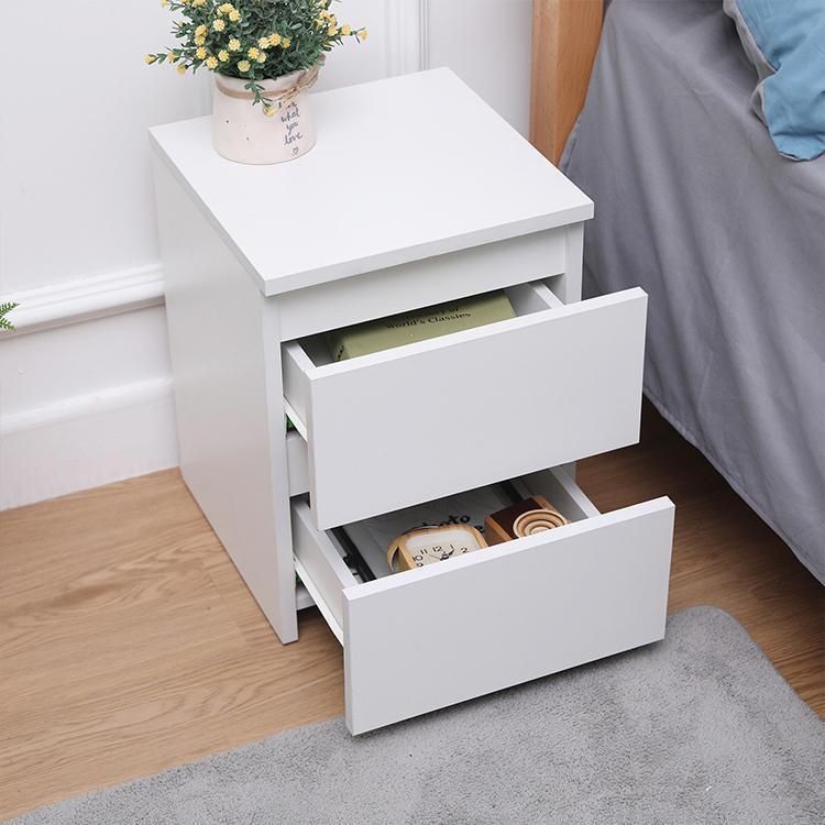 Modern White Bedside Table Nightstand Side Table for Bedroom Living Room