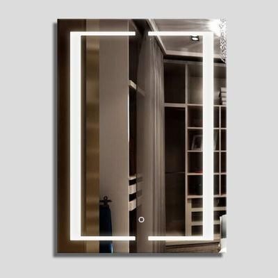 New Chinese Style Rectangular Frameless Bathroom Glass Mirror