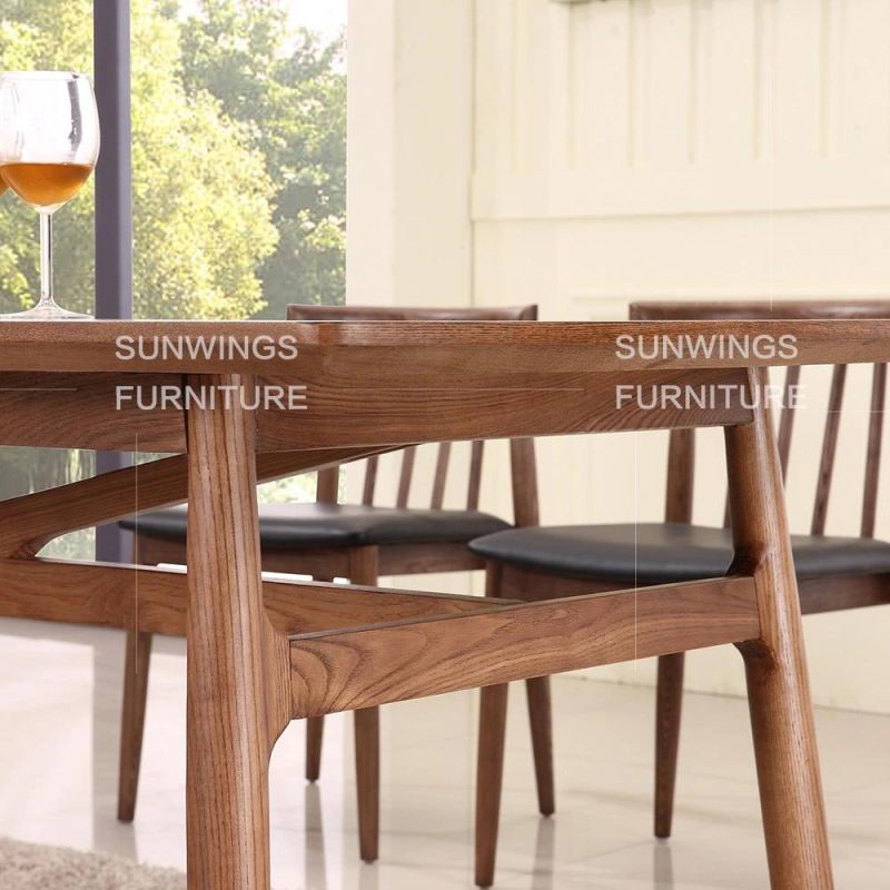 Japanese Style MDF Wooden Fashion Dining Room Table Home Furniture Promotion Model