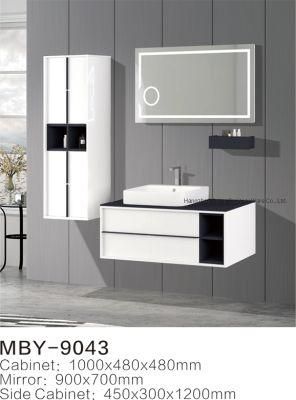 White PVC Bathroom Cabinet European Modern Wall-Hung Bathroom Vanity