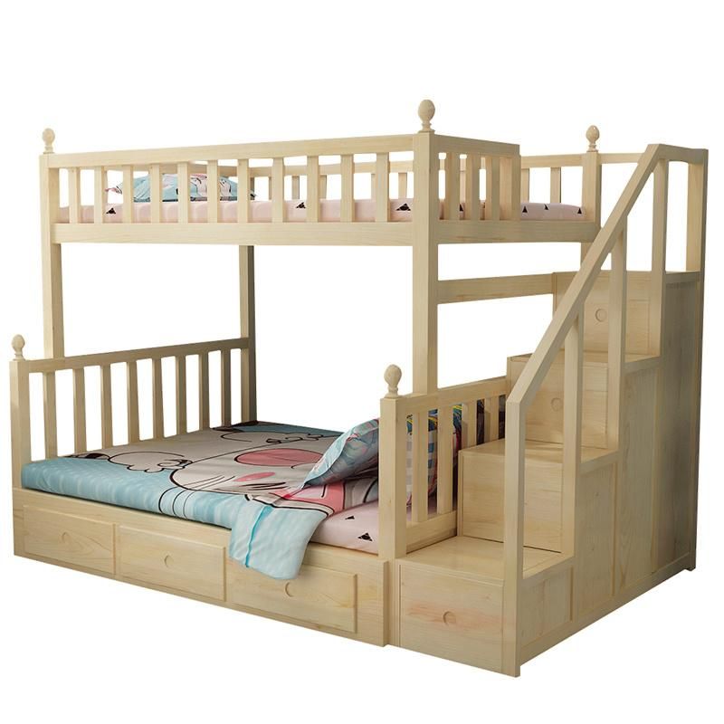 Children Room and Solid Wood Material Children on and off The Bed