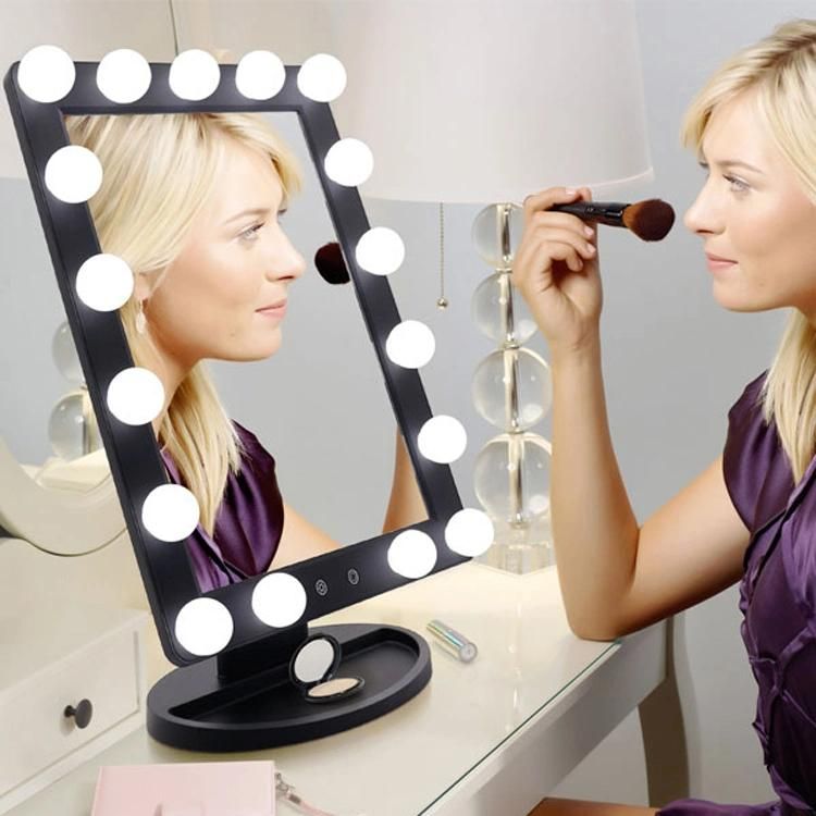 Hollywood Lighted Makeup Mirror with Dimmerable LED Bulbs