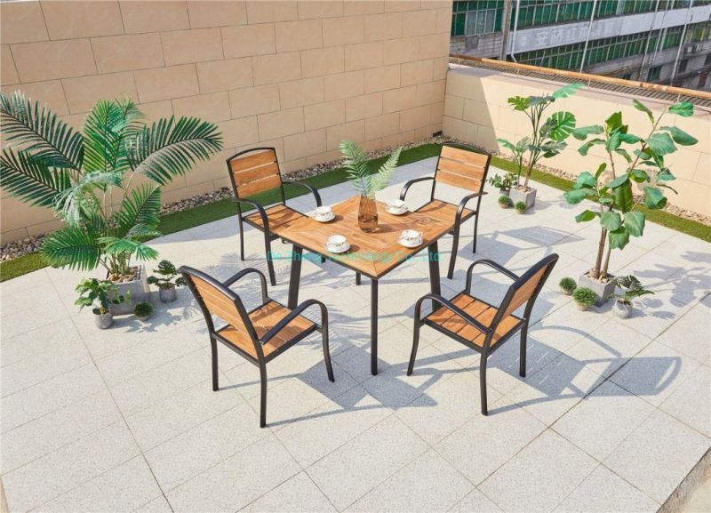 Hot Sale Fast Delivery White Aluminum Patio Furniture Garden Chairs Stackable Commercial Metal Outdoor Furniture