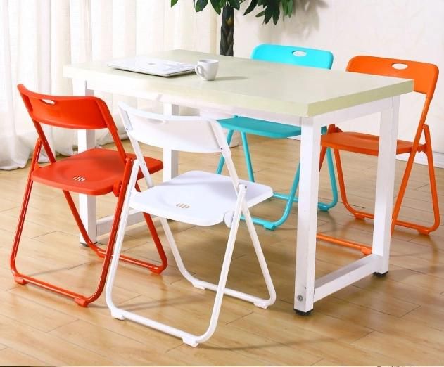 Cheap Modern Strong Colorful Plastic Folding Steel Dining Chairs