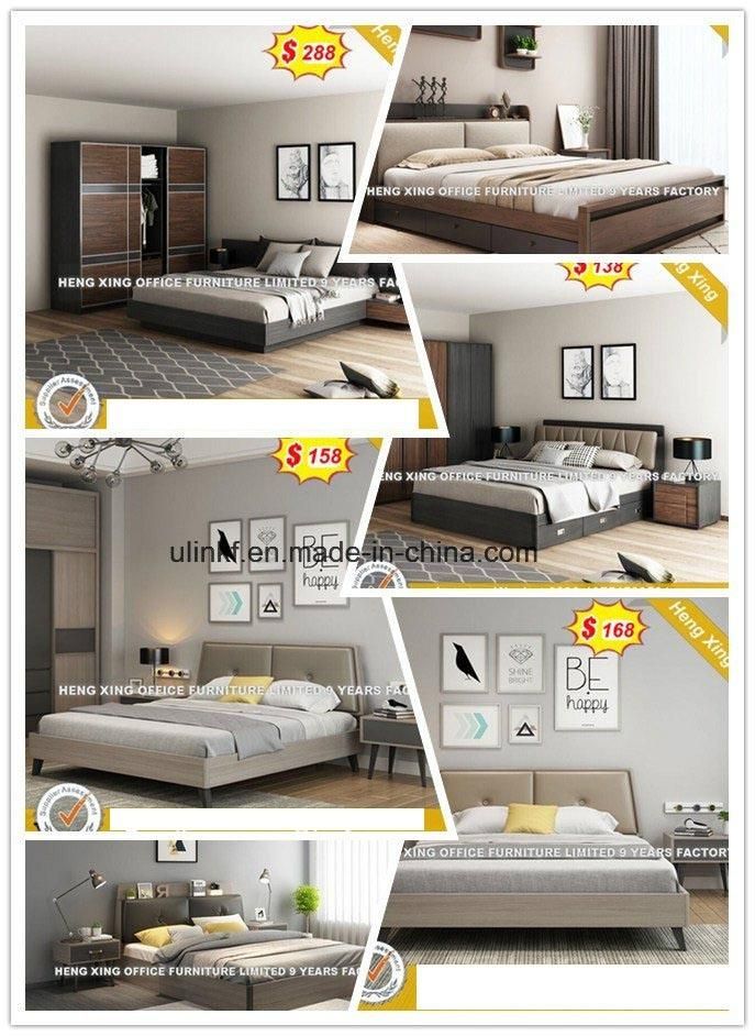 Modern Wooden Style Bedroom 3 Year Warranty Home Furniture Set Single Double Bed