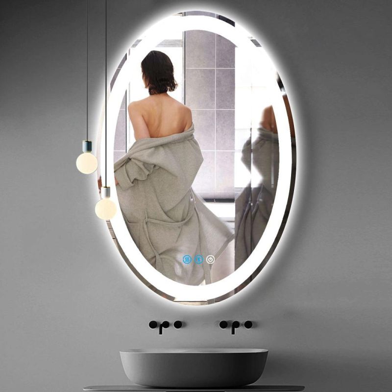 Customized Hotel Lighted Furniture Bath Home Decor Wall Mirror with Factory Price