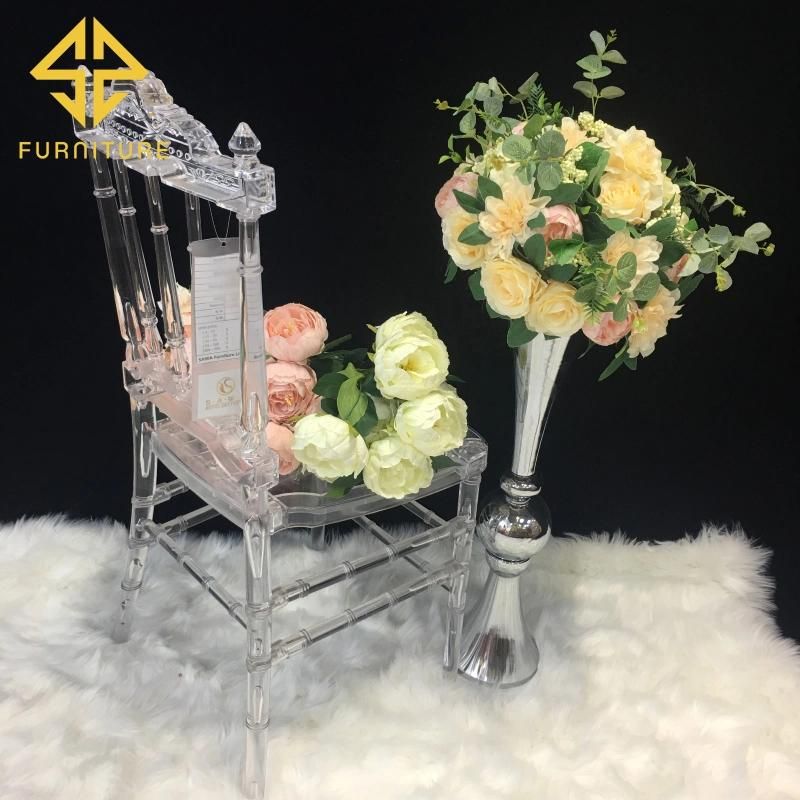 Wholesale Furniture Cheap Transparent Acrylic Wedding Clear Resin Dining Chair