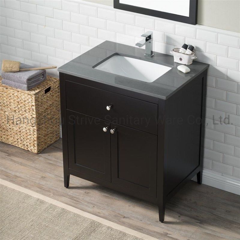 Bathroom Accessories Sanitary Ware Home Bathroom Furniture Black Modern Bathroom Vanity Cabinet