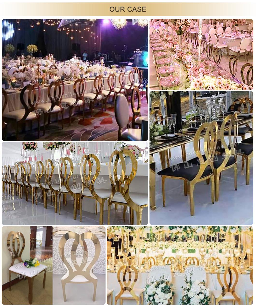 Ycx-Ss50 Modern Outdoor Gold Stainless Steel Velvet Wedding Chair for Banquet