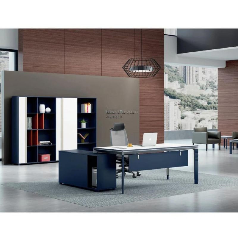 Modular Particle Board Wooden Feet Office Executive Table