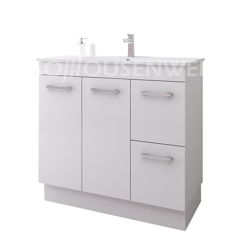 MDF Bathroom Vanity Grainy Black or White Bathroom Furniture