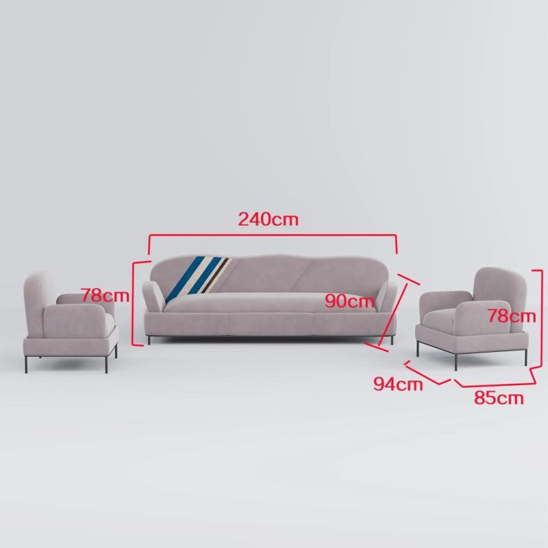 2022 Chinese New Modern Design Sectional Home Furniture Velvet Loveseat Luxury Fabric Sofa