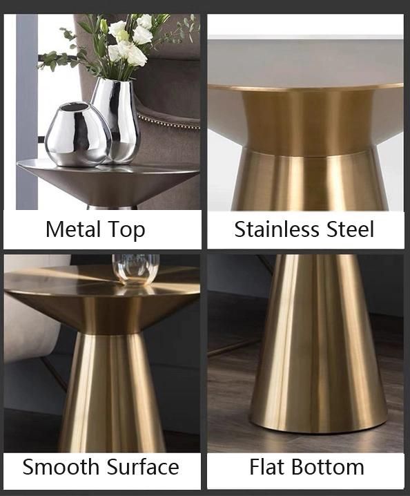 Modern Metal Furniture Round Stainless Steel Tea Table