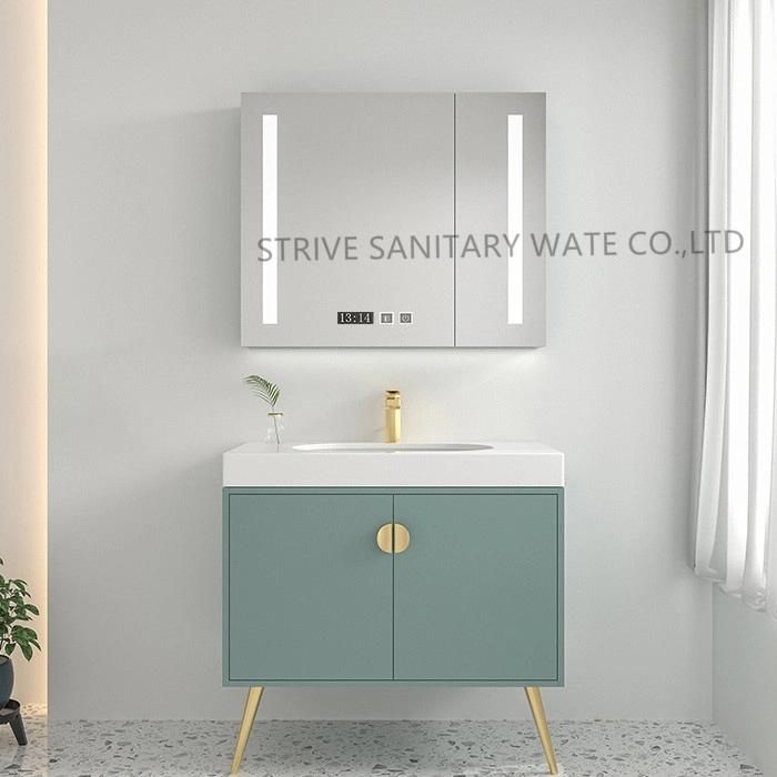 Windsor Blue 36 Inch Modern Exquisite Design Side Cabinet Bathroom Vanity