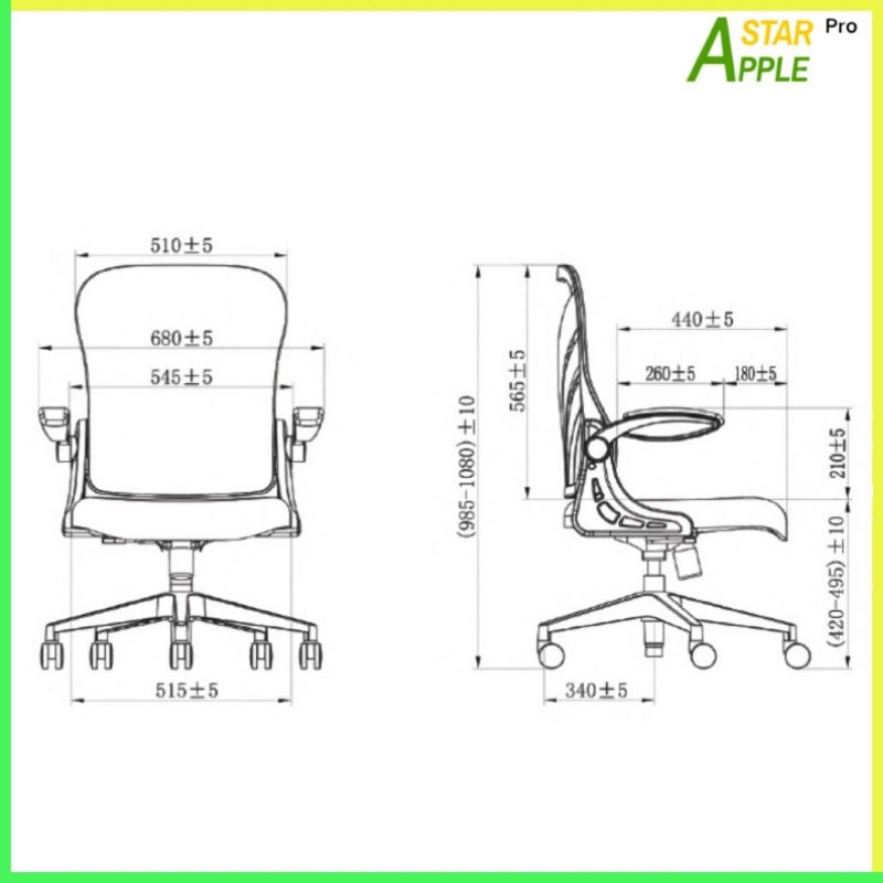 2022 New Modern Home Furniture as-B2194 Executive Chair Foshan Apple Chairs Computer Parts Game Plastic Gaming Folding Barber Office Chair with Foldable Armrest