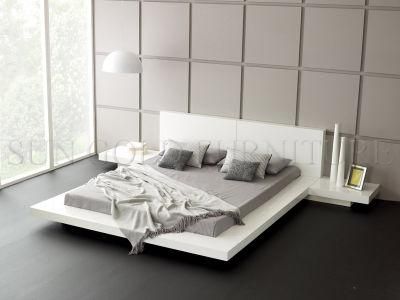 Luxury King Size White Platform Wooden Bed (SZ-BF175)