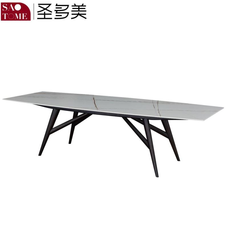 Hot Selling Home Furniture Rock Board Wooden Dining Table