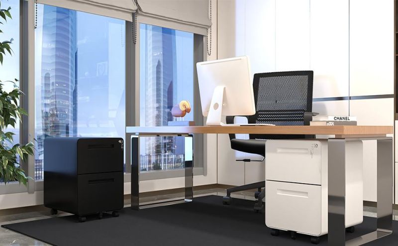 2 Drawer Office Vertical Mobile Pedestal