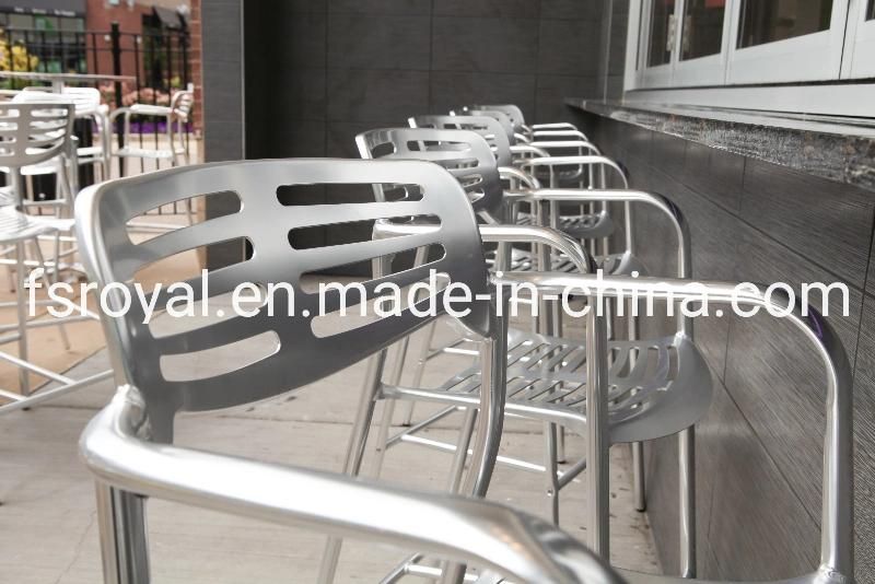 Good Quality Aluminium Toledo Bar Chairs/ Bar Stools Outdoor Restaurant Dining Furniture