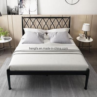 Modern Customised Hotel Furniture Bedroom King Size Multifunctional Metal Bed