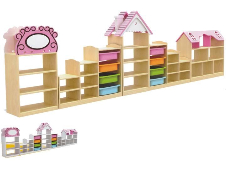 China Wholesale Kindergarten Toy Storage Shelf Children Wooden Preschool Furniture