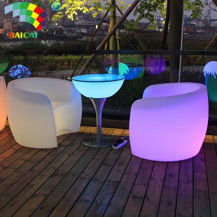 KTV Nightclub Party Events Round Table LED Furniture