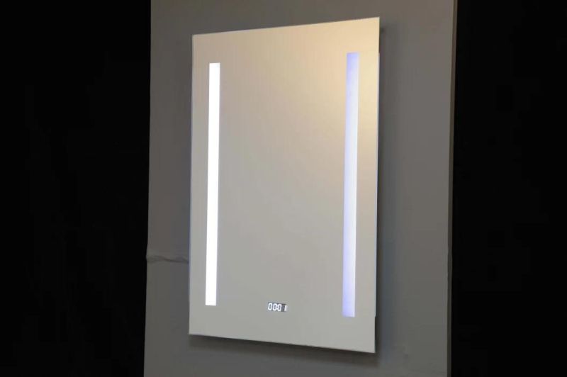 Modern Decorative Illuminated LED Bathroom Mirror with Touch Button Defogger