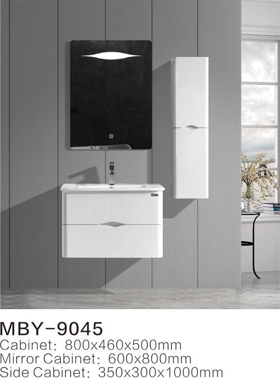 White PVC Bathroom Cabinet European Modern Wall-Hung Bathroom Vanity