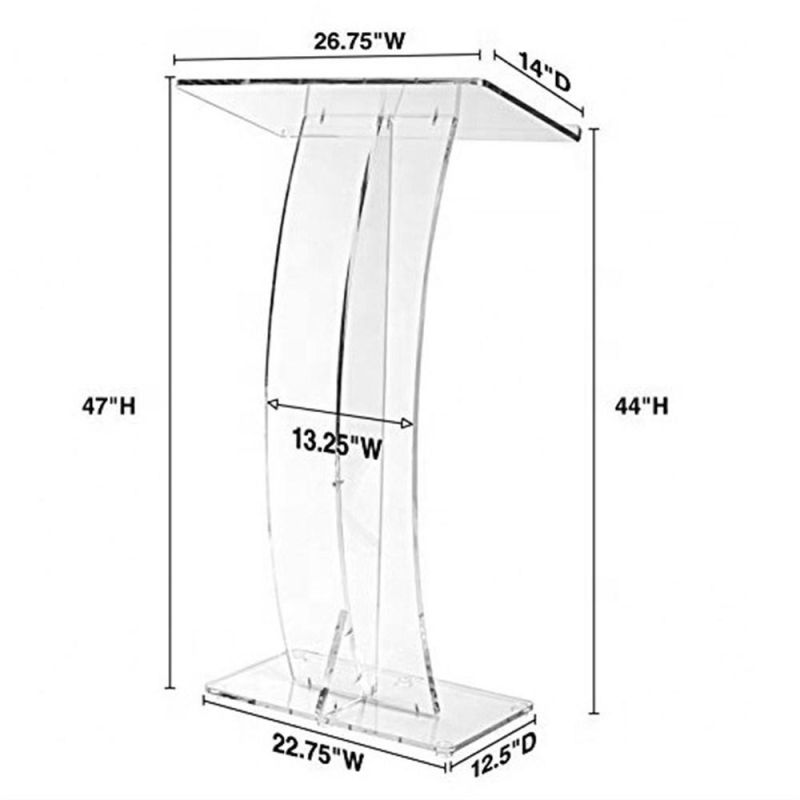 Factory Customized Clear Acrylic Pulpit