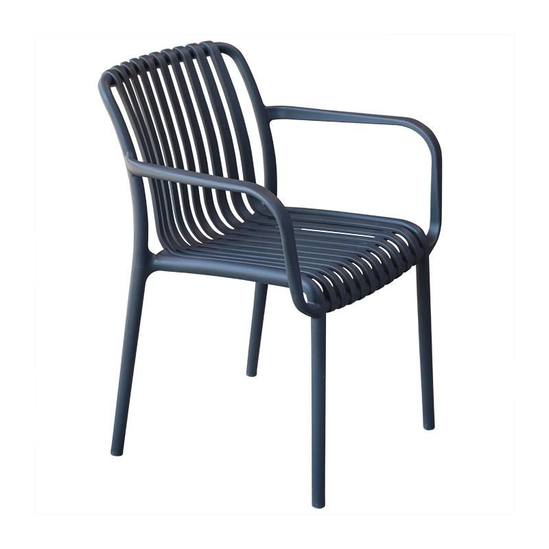 Wholesale Outdoor Furniture Modern Style Garden Furniture Provo Plastic Chair Eco-Friendly PP Armrest Dining Chair