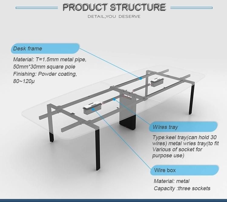 China Manufacture Modern Conference Room Furniture Office Meeting Table