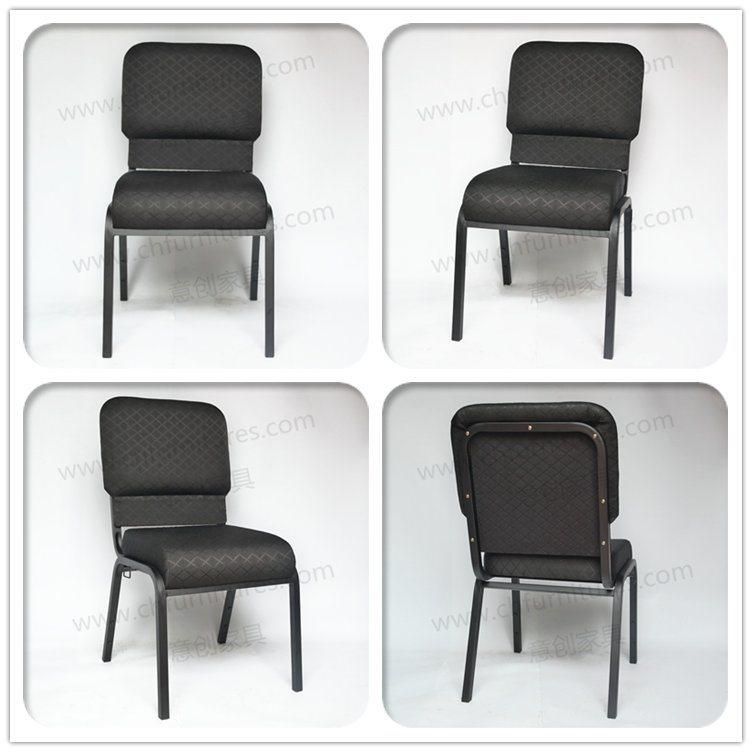 Commercial Furniture Cheap Arm Aluminium Metal Church Chair Yc-G36-01