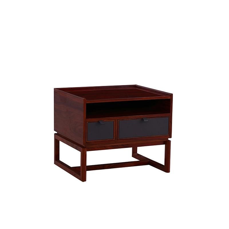 Home Furniture Bedroom Hotel Apartment Guest Room Bed Side Night Stand Modern Villa Solid Wood Nightstand with Drawer