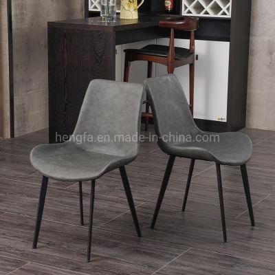 Modern Simple Power Coated Metal Chair Leg Dining Chairs