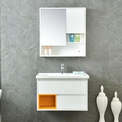 White Modern Hotel Single Sink Sanitary Ware Wall Cabinet Bathroom Vanity