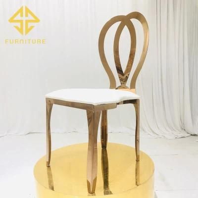 Wholesale High Quality Luxury Gold Butterfly Back Dining Chair for Banquet Use