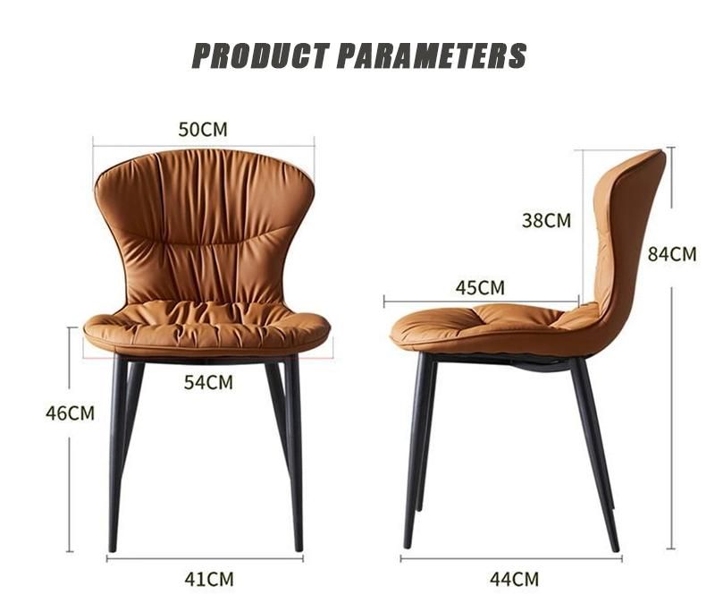 Wholesales Modern Hotel Metal PU Leather Dining Chair Cheap Home Furniture Chairs