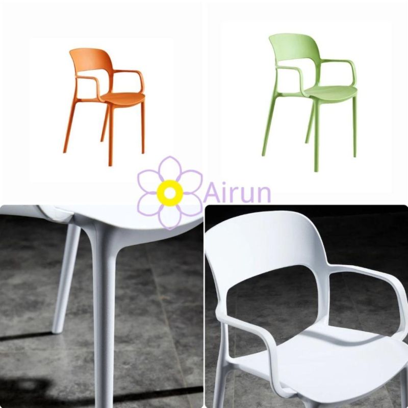 Nordic Stacking Plastic Arm Chair Modern Chairs Dining Chair