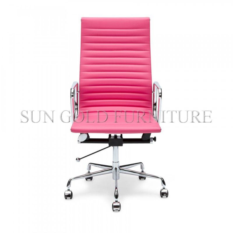 Pink Stripe Leather High Back Office Chair Office Furniture (SZ-OC121Y)