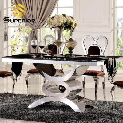 New Product Hot Selling Dining Table with Artificial Marble Top