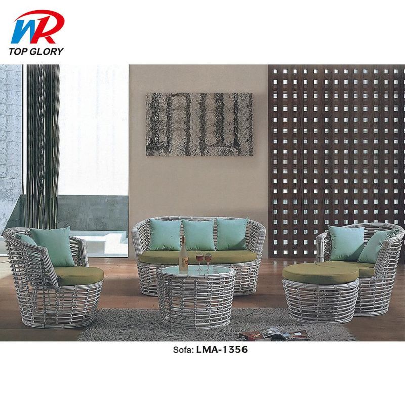 2021 Outdoor Set Rattan Aluminum Patio Outdoor Rattan Sofa Garden Furniture with High Quality