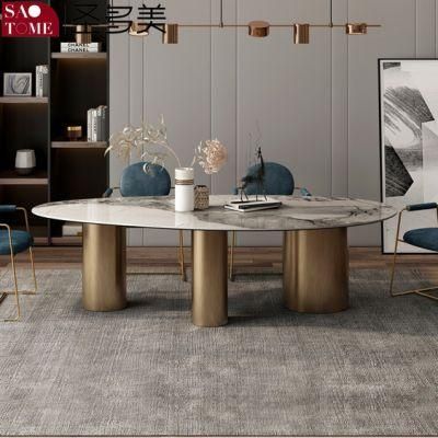 Modern Rock Board Furniture Three Barrel Dining Table