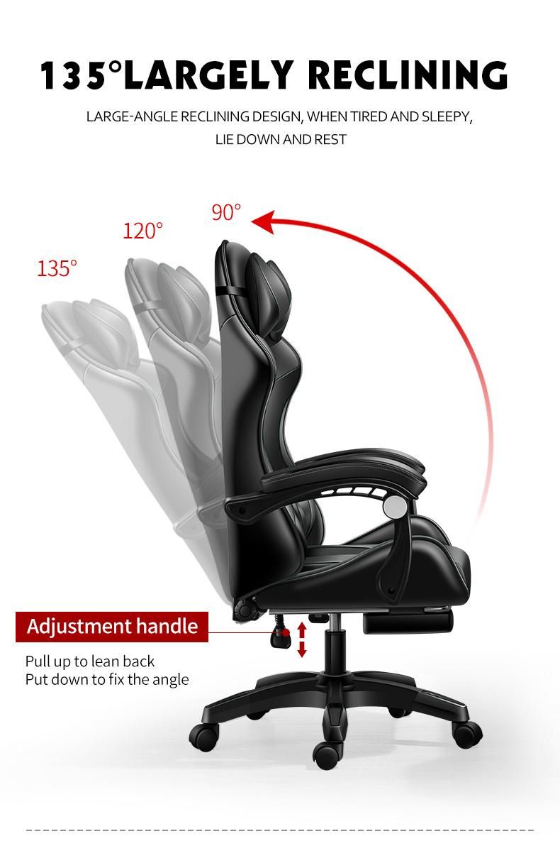 Top Sale China Manufacturer Fast Delivery Swivel Racing Computer Game Silla Gamer Gaming Chair with Legrest