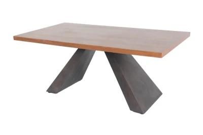 Modern Home Office Furniture MDF Wood Paper Top Dining Table for Outdoor