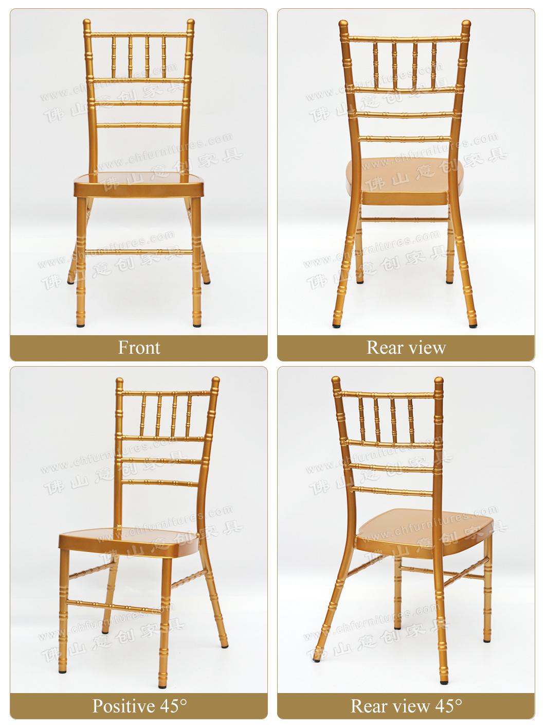 Yc-A80-01 Hot Selling 2020 Stacking Gold Metal Chiavari Chair for Wedding