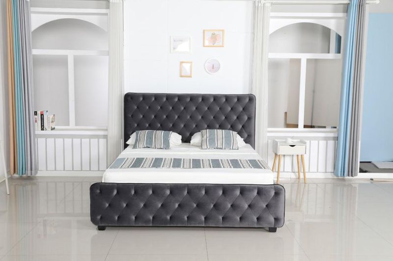 Soft Fabric Bedroom Frame Bed Moder Home Furniture