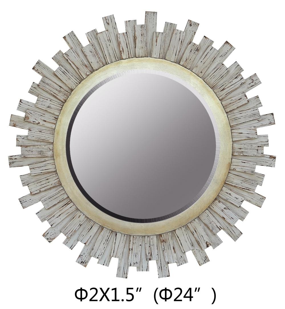 Sun Mirror Bathroom Vanity Mirror Wall Mount Mirror Dia. 34 X 1" Gold Bathroom Mirror