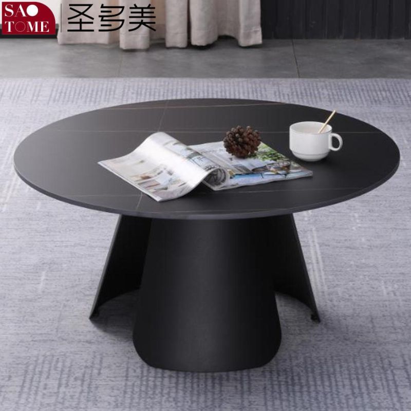 Modern Simple Luxury Leisure Living Room Furniture Slate/Marble Round Coffee Table