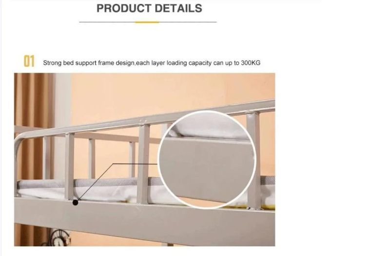 Modern Dormitory Welded Steel Metal Round Tube Bunk Beds