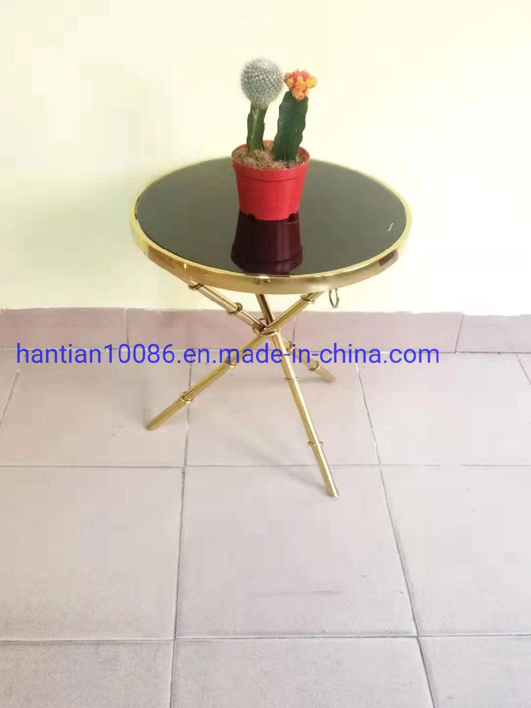 Round Cake Table Luxury Italy Stainless Steel Marble Glass Top Dining Table